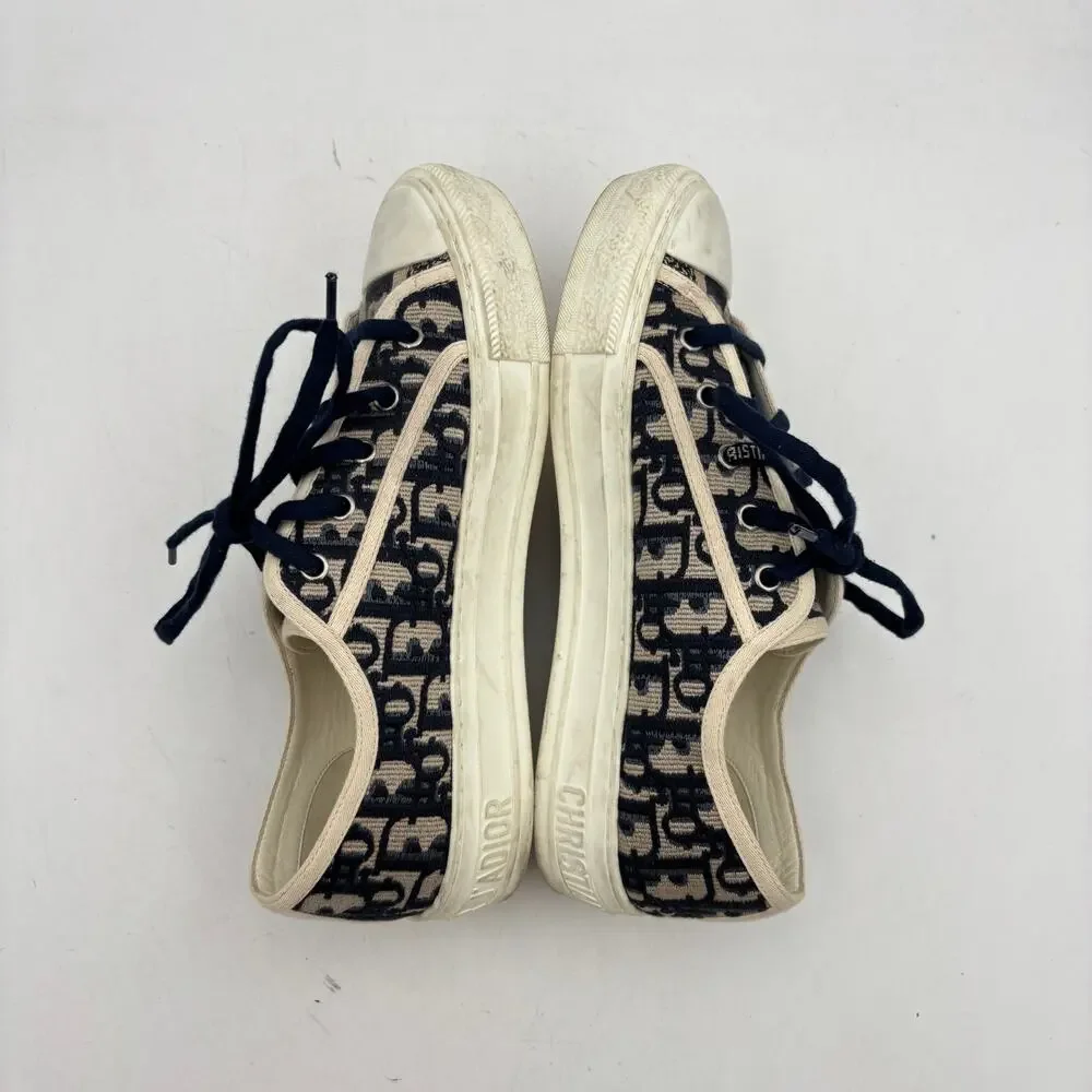 Christian Dior Walk'N' Dior Canvas Low Sneakers Men US 11.5 EU 45 Streetwear